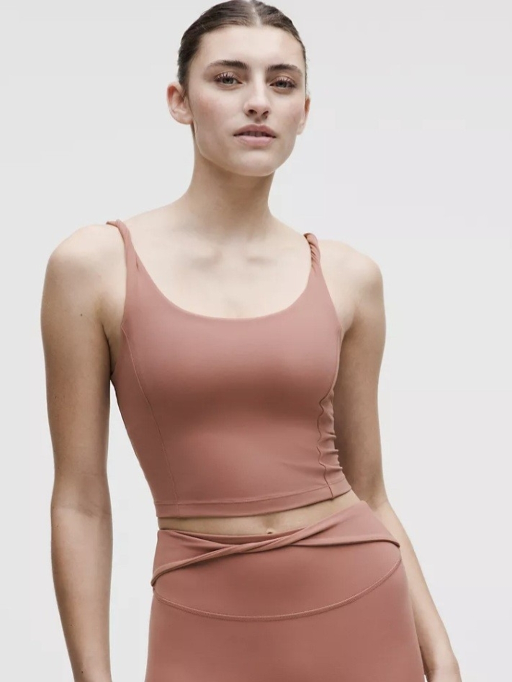 lululemon athletica Red Clay Twisted-Strap Cropped Tank XL - Picture 2 of 11